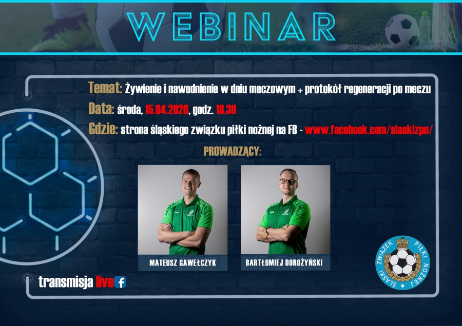 #DzielSięWiedzą- webinar Żywienie i nawodnienie w dniu meczowym