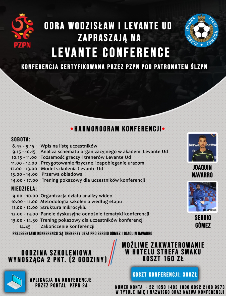 Levante CONFERENCE- CERTYFIKOWANA, PŁATNA KONFERENCJA DLA TRENERÓW