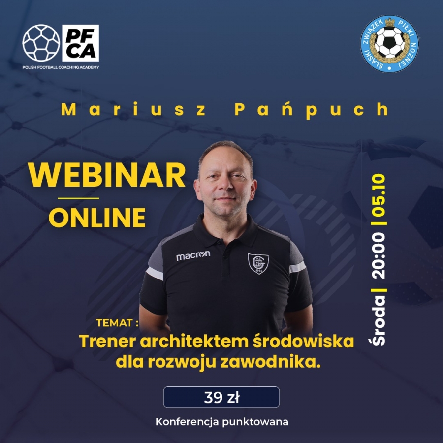 Zapraszamy na konferencję online z Mariuszem Pańpuchem