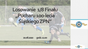 Losowanie na ekranie – 1/8 Pucharu 100-lecia Śląskiego Związku Piłki Nożnej