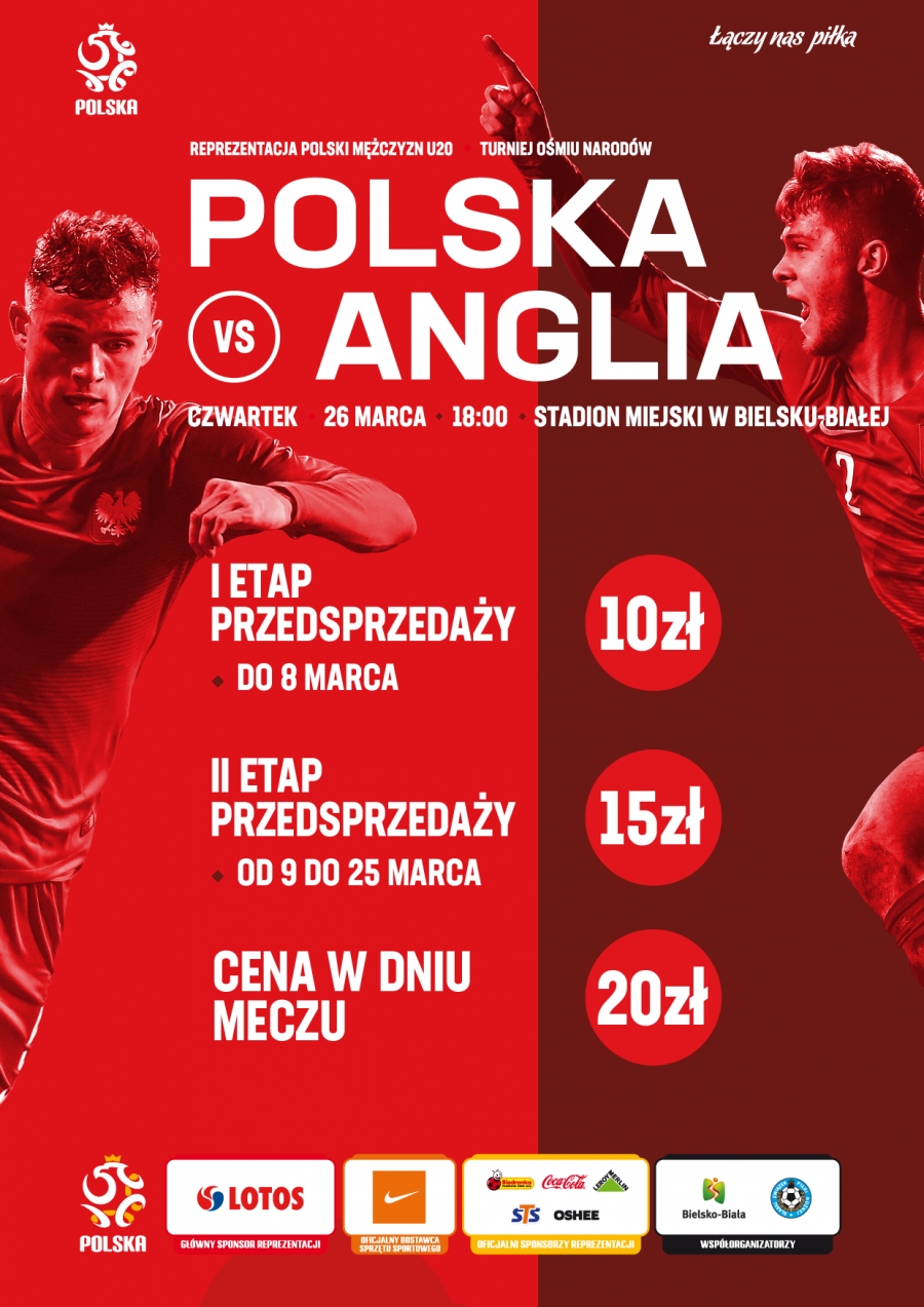 Bilety na mecz Polska - Anglia U20 po 10 złotych