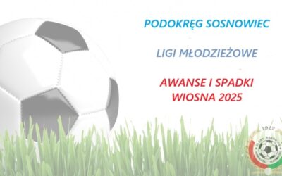 AWANSE I SPADKI WIOSNA 2025 – LIGI MŁODZIEŻOWE PODOKRĘGU SOSNOWIEC