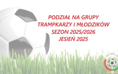 PODZIAŁ NA GRUPY TRAMKARZY I MŁODZIKÓW JESIEŃ 2025