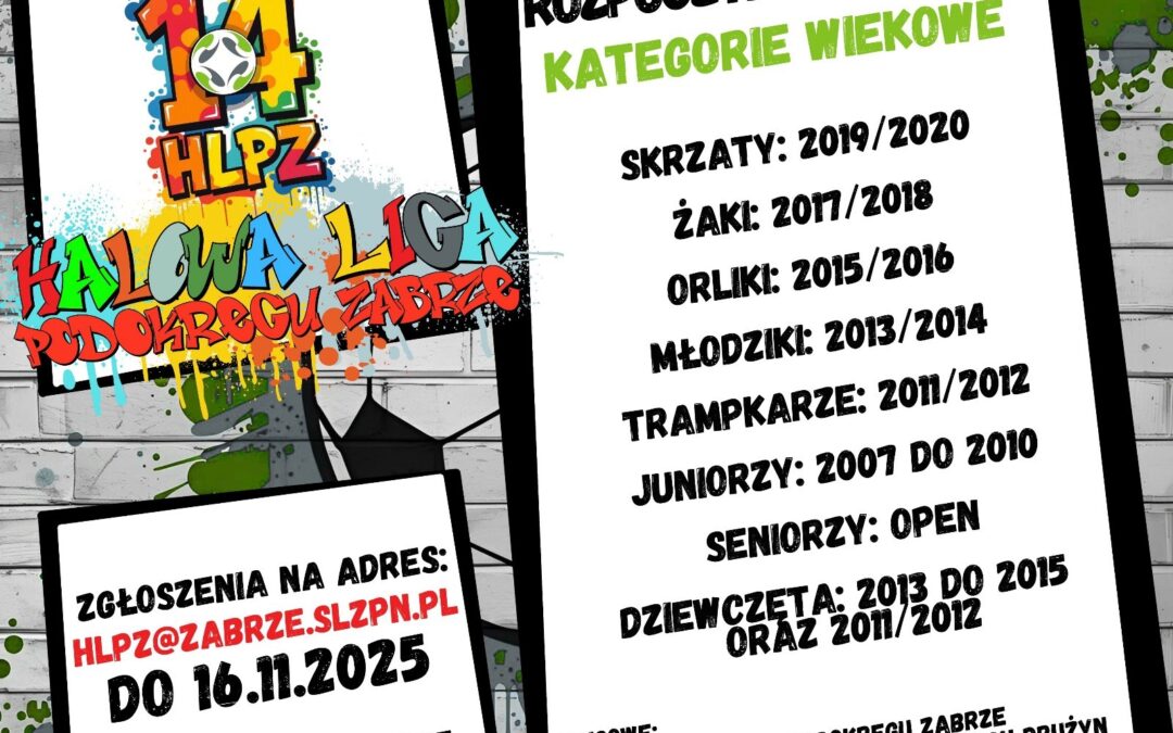 Rusza 14. edycja Halowej Ligi Podokręgu Zabrze Śląski Związek Piłki Nożnej