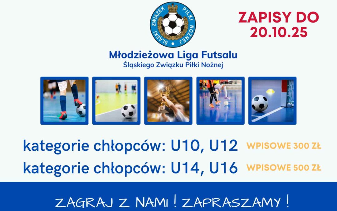 Młodzieżowa Liga Futsalu zagra po raz trzeci! Zapisy do 20 października 2025 roku.