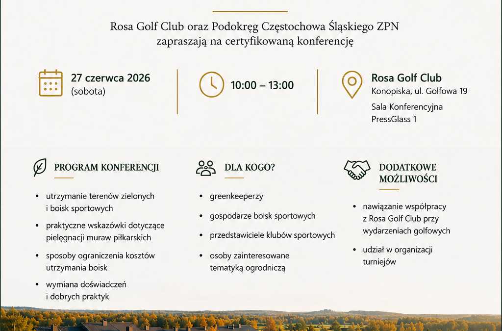 Certyfikowana konferencja dla greenkeeperów