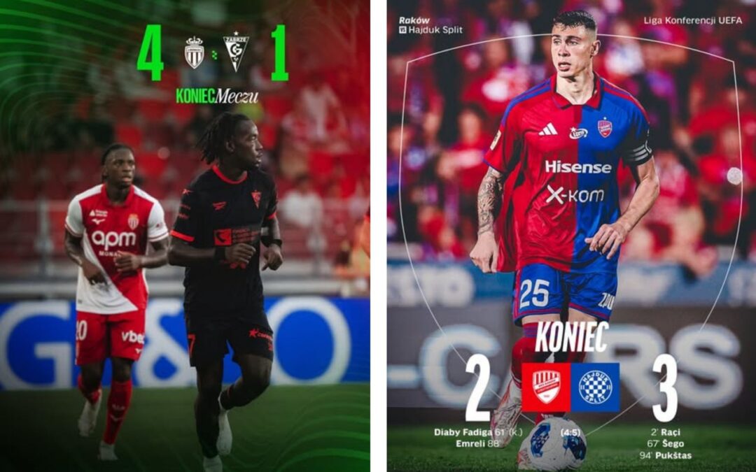 Górnik Zabrze i&nbsp;Raków Częstochowa żegnaja się z&nbsp;eliminacjami Ligi Konferencji