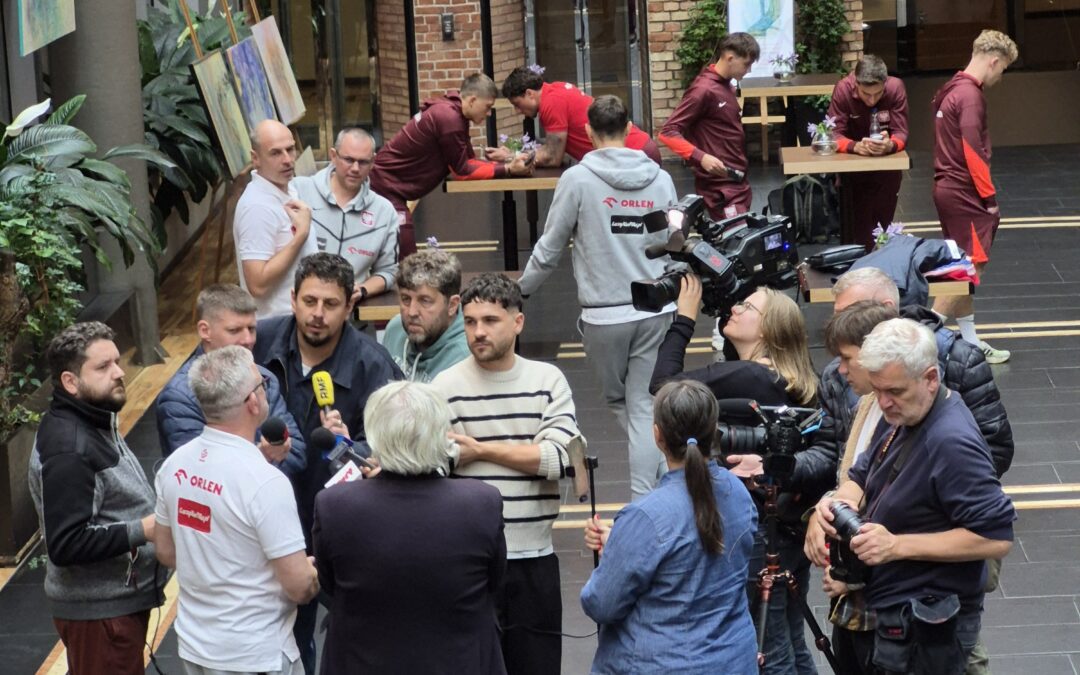Spotkanie przedstawicieli mediów z&nbsp;selekcjonerem i&nbsp;zawodnikami reprezentacji Polski U21